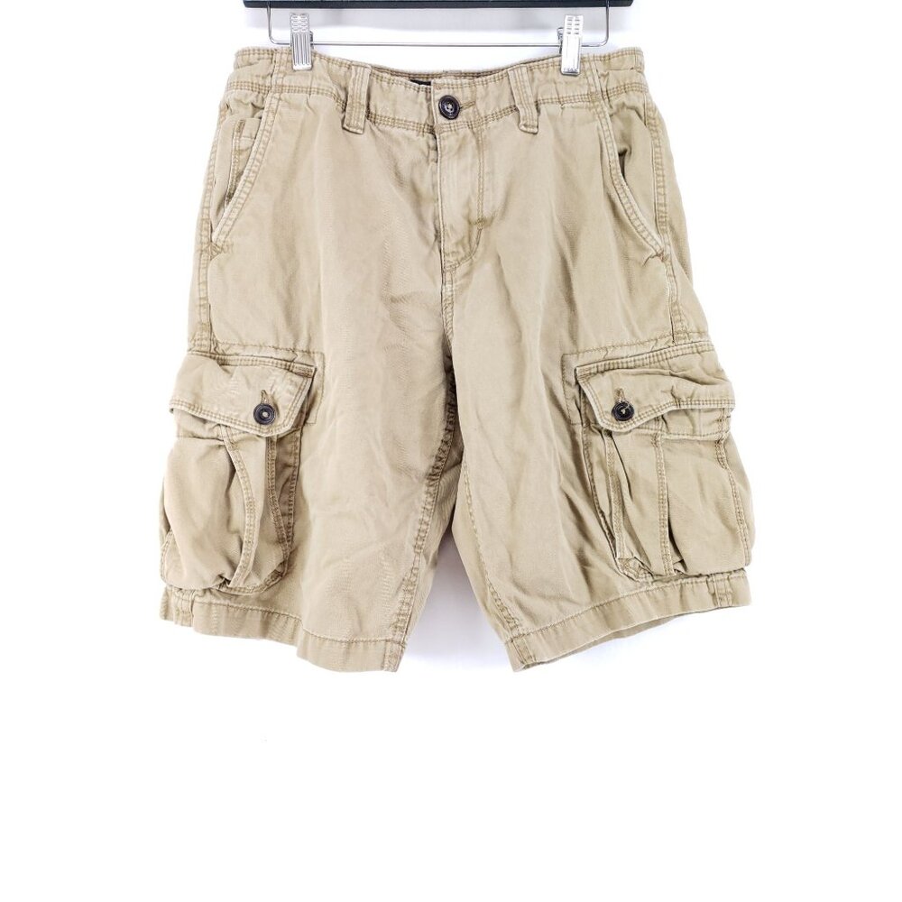 American Eagle Long Board Cargo Shorts Men's Size 30 Tan